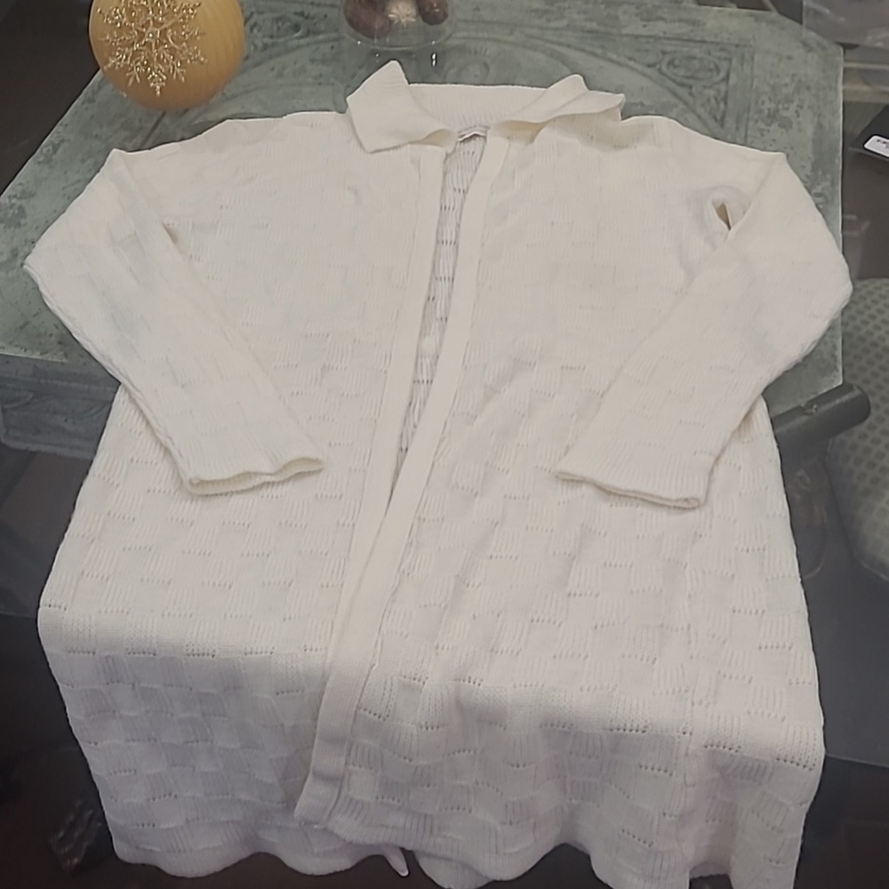 HI - BULK YARN LONG OPEN CARDIGAN MEDIUM 100% virgin wool
